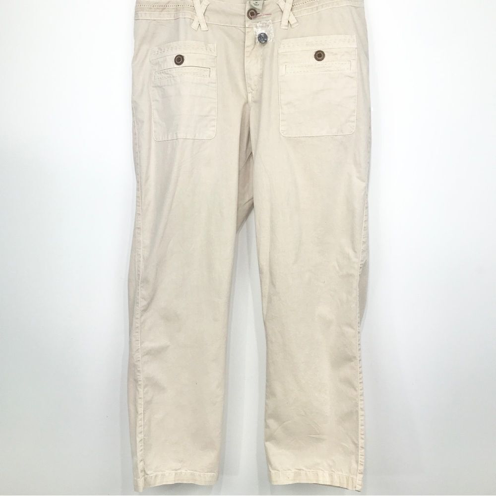 Bob Timberlake Cream Cotton Khaki Lightweight Casual Travel Pants NEW